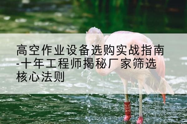 内黄剪叉式升降机厂家-高空作业设备选购实战指南-十年工程师揭秘厂家筛选核心法则