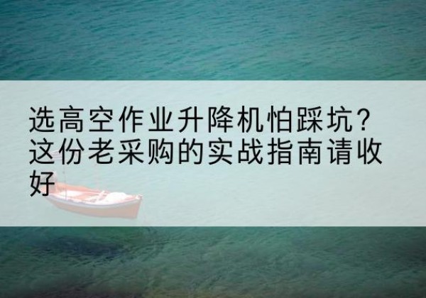 内黄高空作业升降机厂家推荐-选高空作业升降机怕踩坑？这份老采购的实战指南请收好